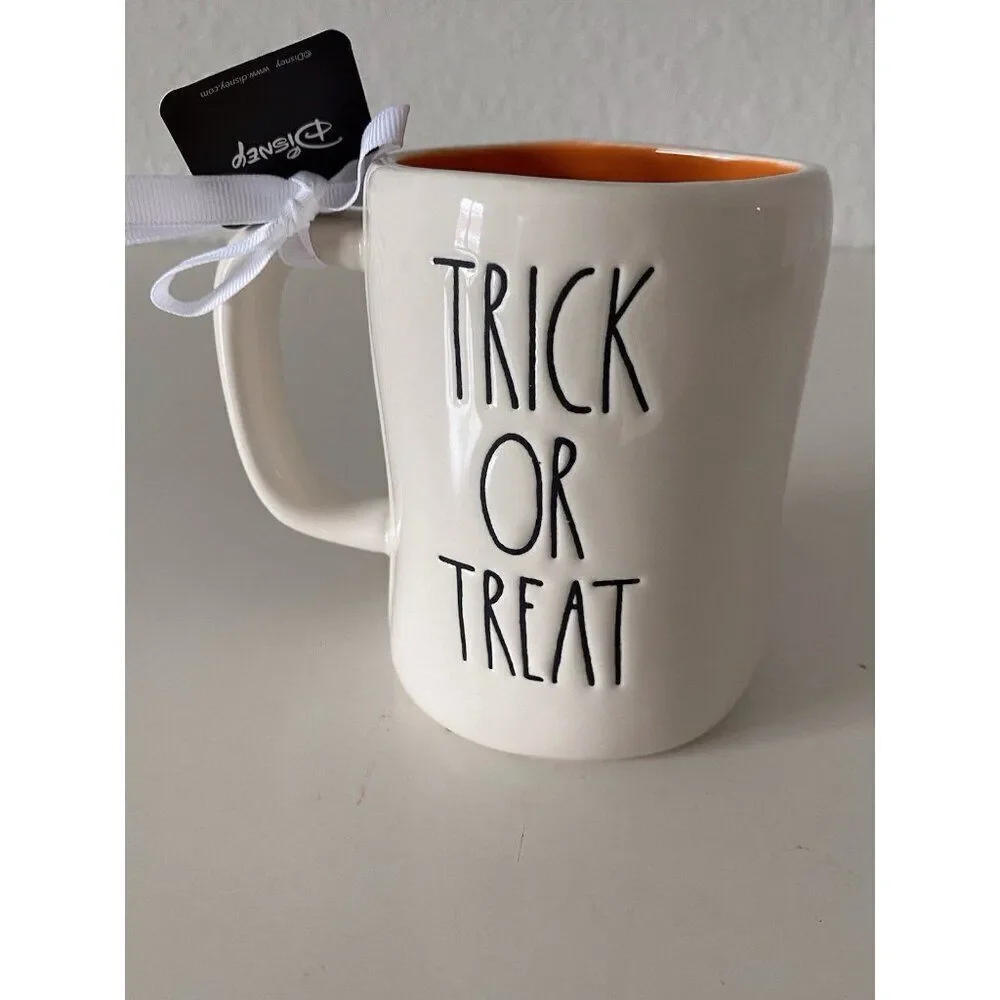 Rae Dunn Disney Eeyore Donkey Halloween Mug Pumpkin Trick or Treat‎ Double Sided